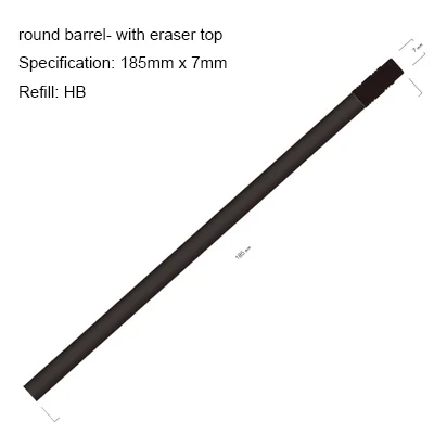 with eraser top (1) 10 шт. черные деревянные карандаши HB 2B Высокое качество заказной карандаш предварительно заточенный ластик Топ для выбора школы офисные принадлежности - Цвет: with eraser top (1)