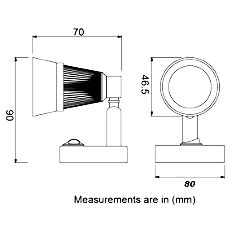 2x12V DC LED поворотный свет для чтения прикроватный холодный/холодный белый