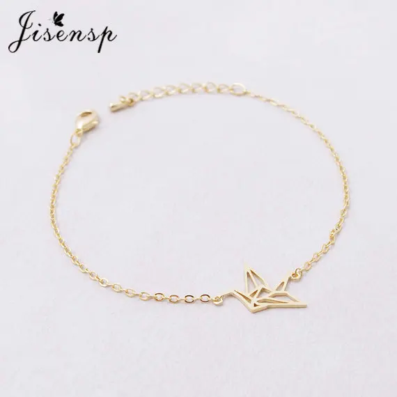 Jisensp модные звенья цепи животных оригами кран браслет для женщин Pulseras Mujer