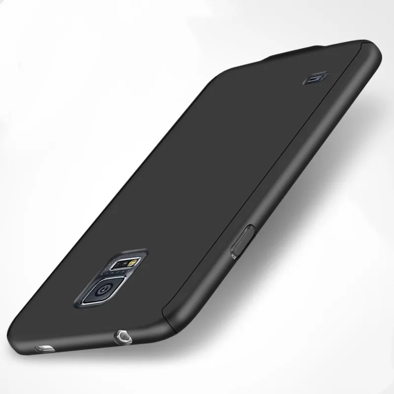 Beira 360 Degree Full Coverage Hard PC Phone Case For Samsung Galaxy S5 Glass Gift Shockproof Coque Cover Housing |