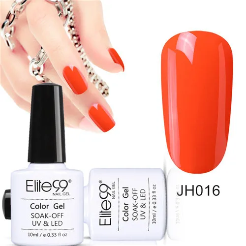 JH016 Elite99 10 мл Гель-лак для ногтей цвет красного вина Полупостоянный замачиваемый Светодиодный УФ Гель-лак для ногтей элегантный дизайн ногтей маникюр Гель-лак - Цвет: JH016