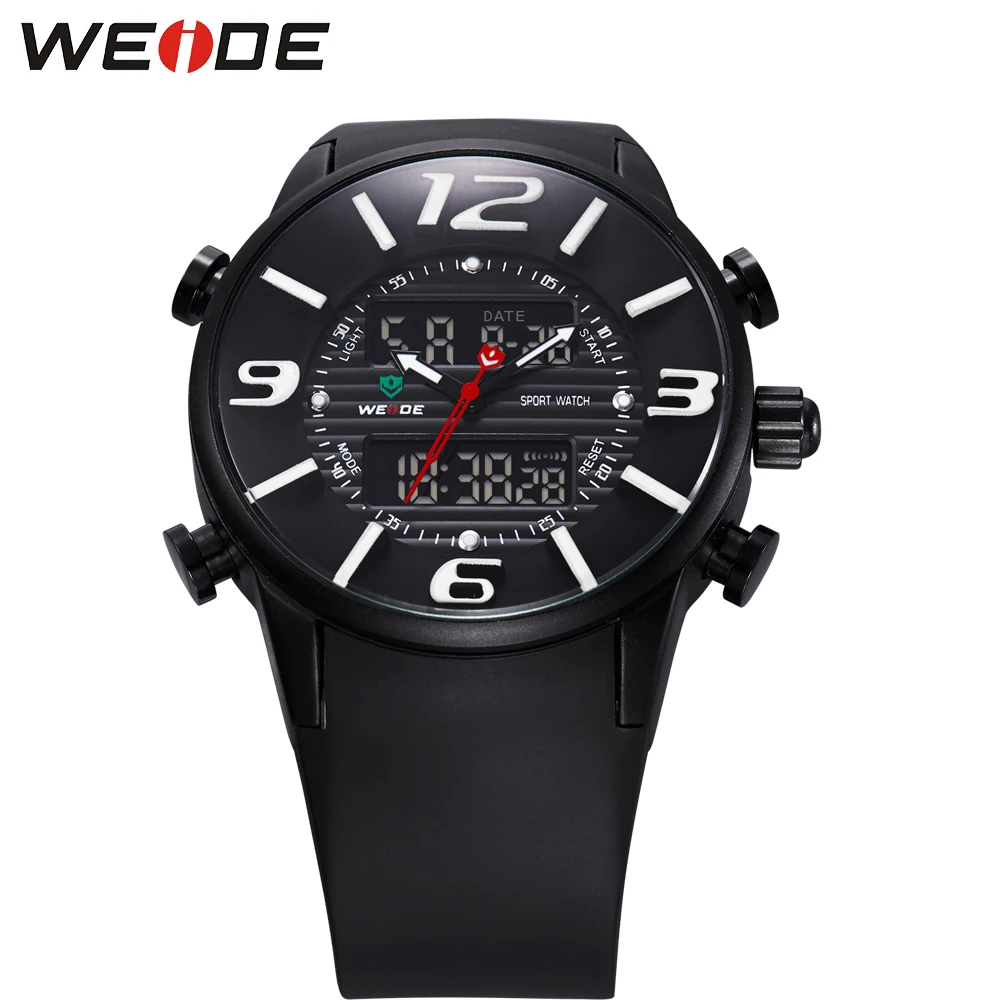 Новинка 2017 года белый WEIDE Мода Повседневная часы Водонепроницаемый ЖК-дисплей