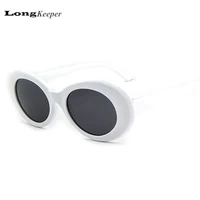 2019 hot sunglasses women men fahion female male sun glasses oval glasses uv400 black white wholesale price