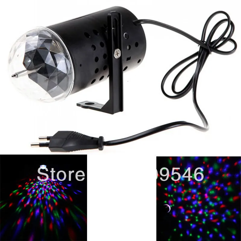 3 Вт RGB сценический светильник светодиодный Кристалл Вращающийся DJ лампа 85 260 в 2