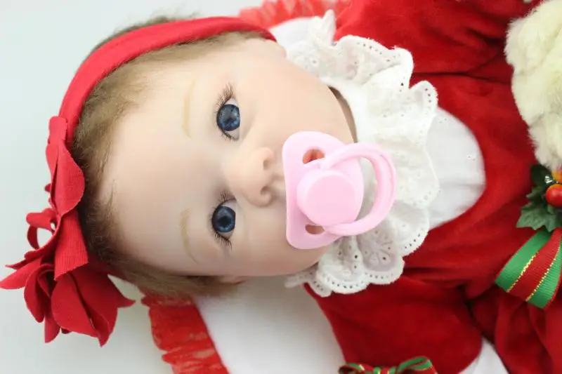 Reborn Baby Doll мягкий силиконовый 22 дюймов 55 см магнитного рот прекрасные