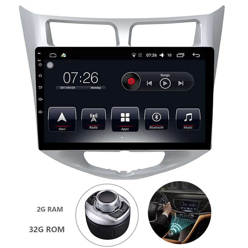 Авторадио android 7 1 Автомобильный GPS навигатор для современного verna 2012 2016 Аудио