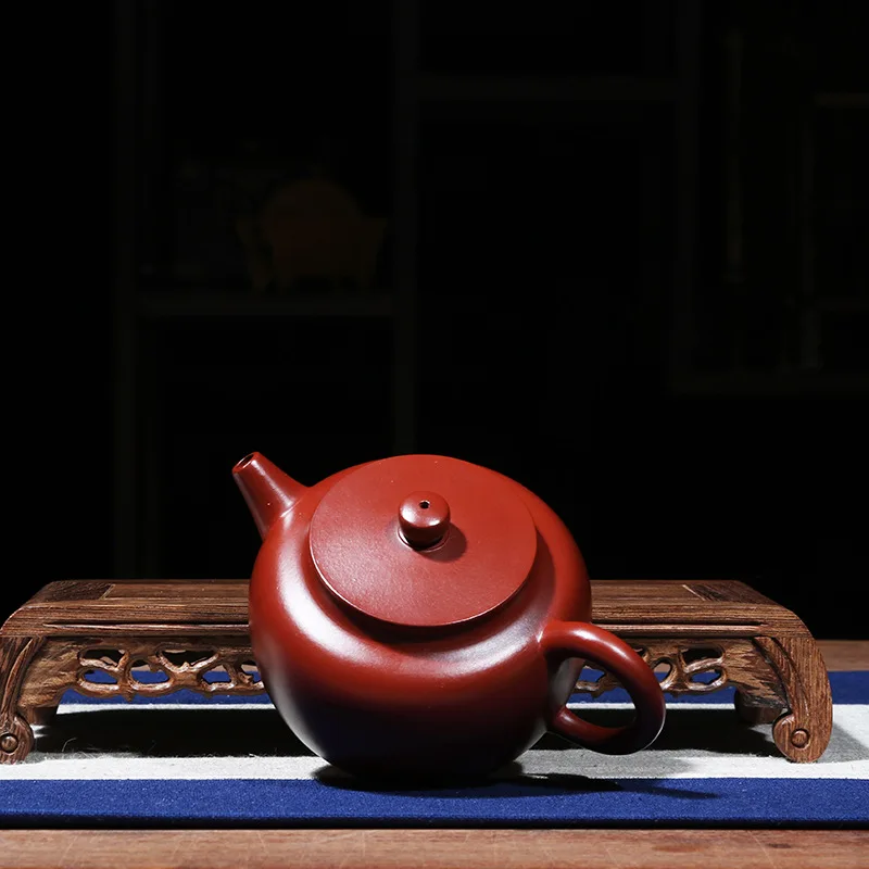 Ручная работа растушеванная руда dahongpao плоский чехол фиолетовый песок чайник