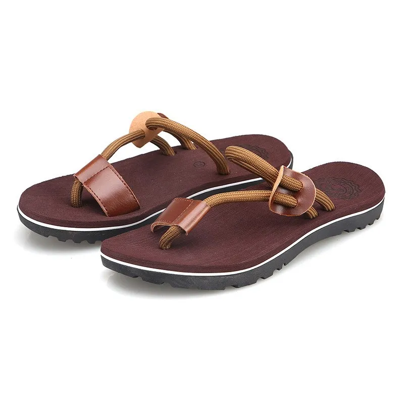 

Тапки мужские пляжные на плоской подошве, мягкие повседневные модные шлепанцы, без застежки, летняя обувь, 2019