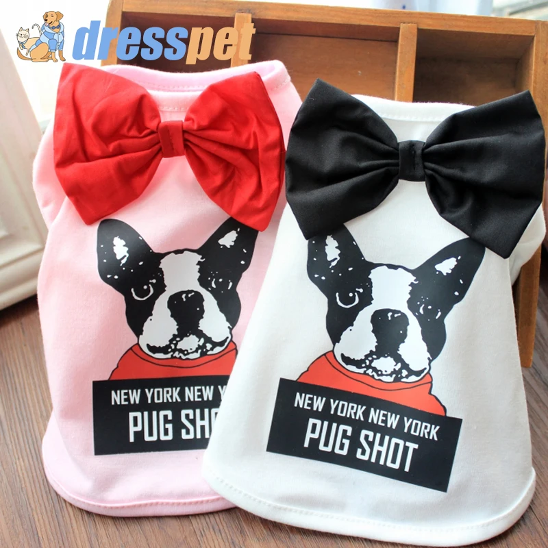 DRESSPET Pet Рубашка с рисунком Собаки Французский бульдог летняя одежда 2019 новых