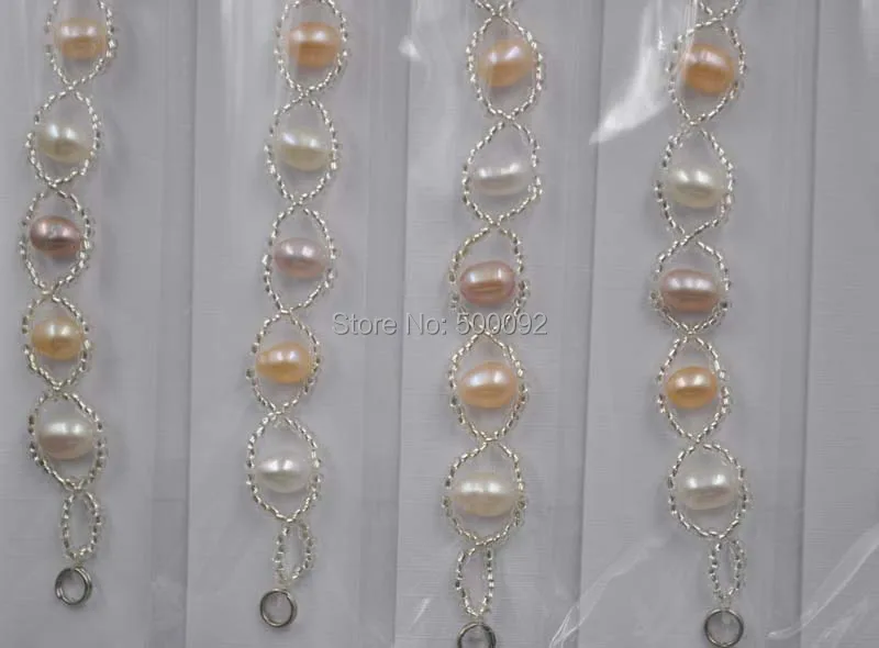 Оптовая продажа 12 Кол во браслеты из натурального пресноводного жемчуга