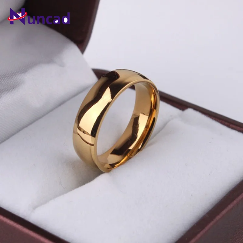 2019 Fashion Temperament Smooth Stainless Steel Ring Gold Silver Anniversary Wedding Rings for Women Gift Wife | Украшения и