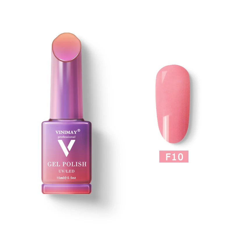F10 VINIMAY кожа розовый Франция гель лак для ногтей vernis полуперманентный УФ-гель лак дизайн ногтей маникюр ногтей гель лак - Цвет: F10