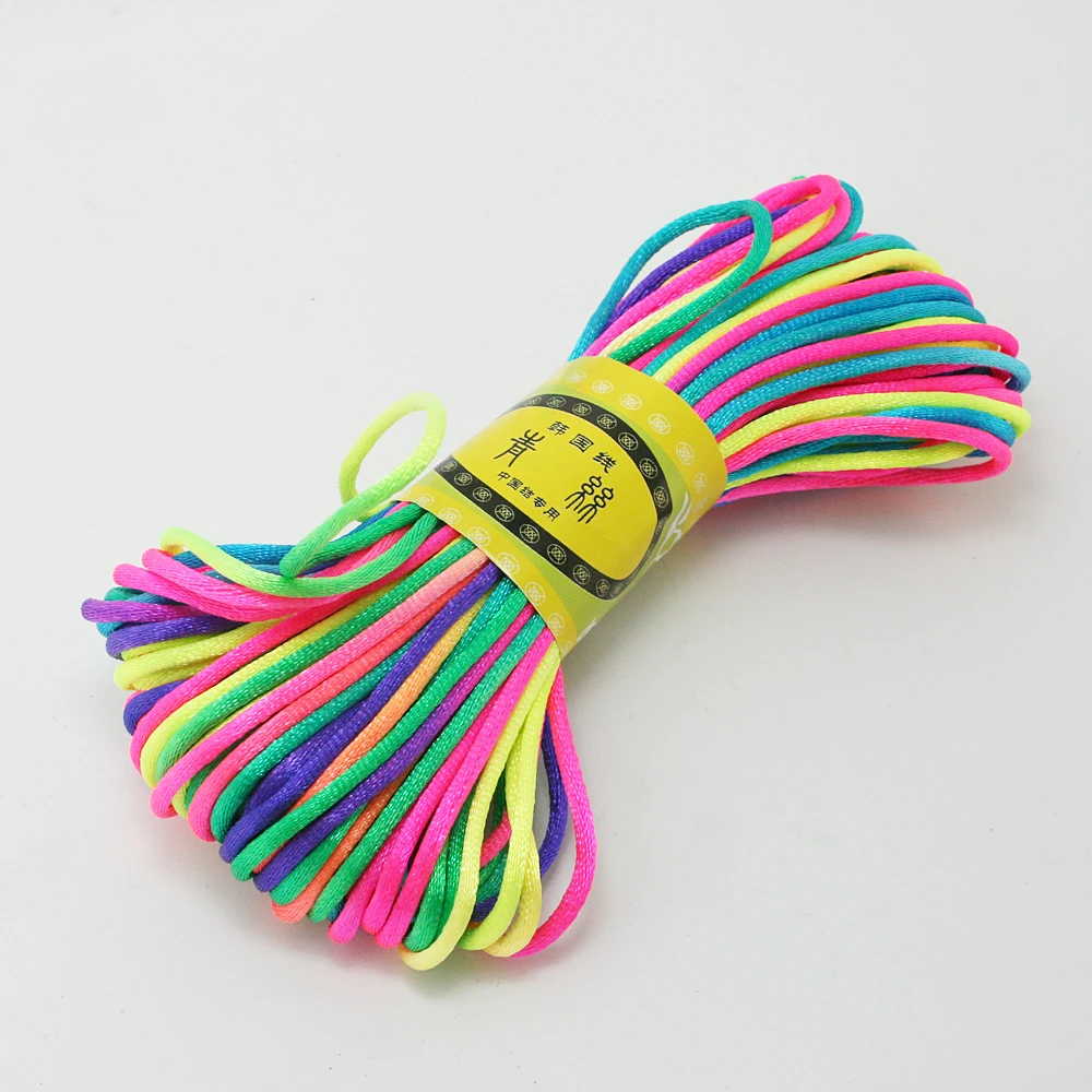 20 м мягкий атласный шелковый шнур макраме нейлоновый Кумихимо для браслетов