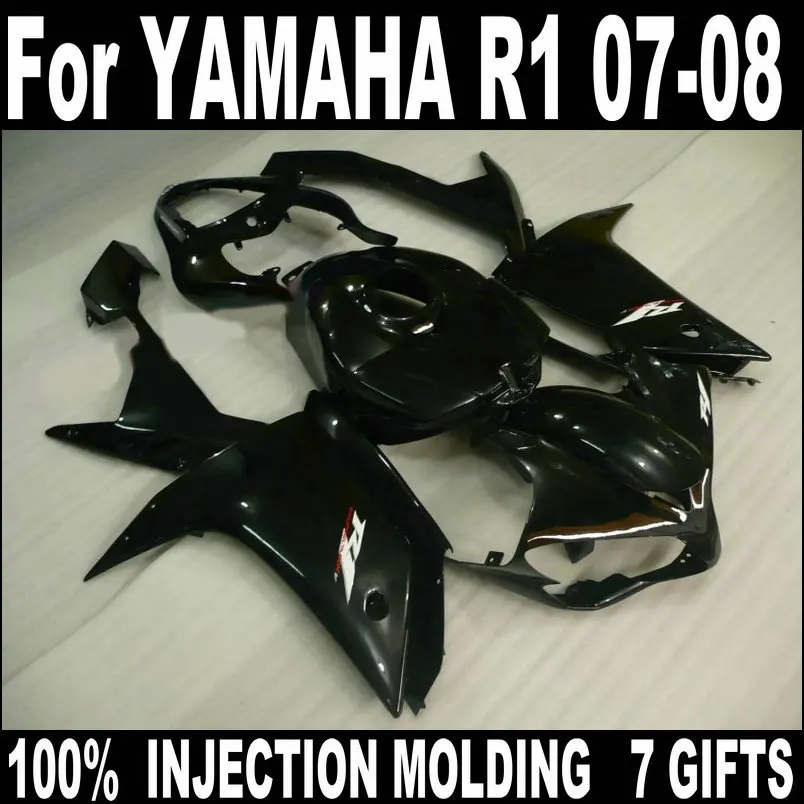 Комплект обтекателей для кузова мотоцикла YAMAHA injection R1 2007 2008 комплект черных YZF 07 08