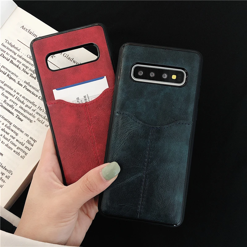Чехол из искусственной кожи для Samsung Galaxy S7 edge S8 S9 Plus Note 9 8 S10 S10e чехол с отделением