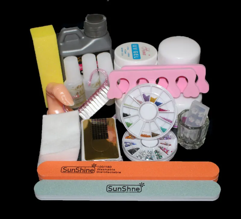 2017 реальные маникюрный набор акриловую пудру для ногтей УФ гель маникюр Сделай