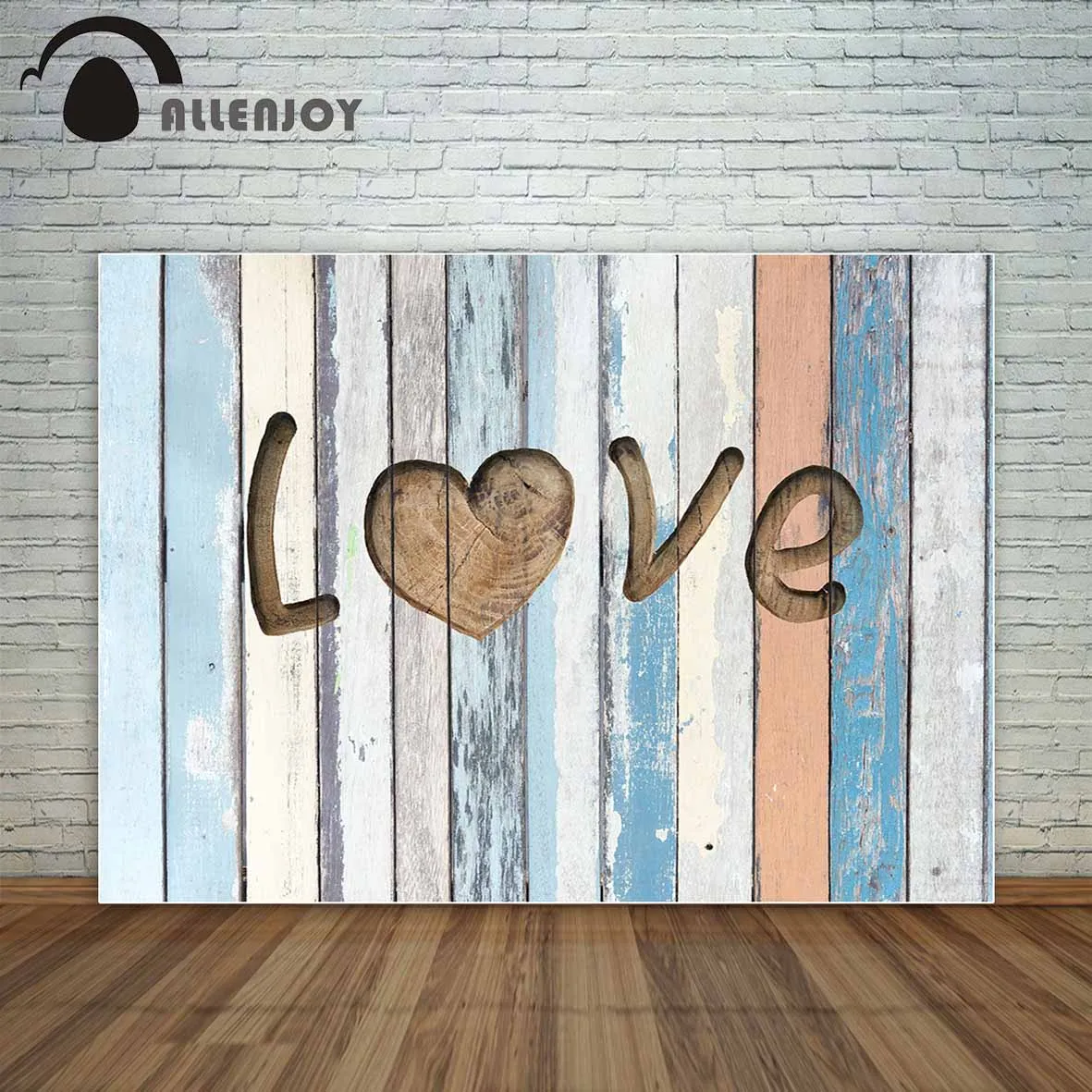 Allenjoy фон для фотосъемки с надписью LOVE на деревянной Пастельной доске цветной
