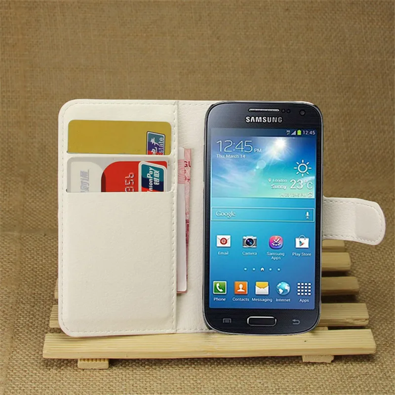 Кожаный чехол книжка для samsung galaxy s4 mini s4mini i9190 I9195I I9195 4 3 дюйма задняя крышка корпус
