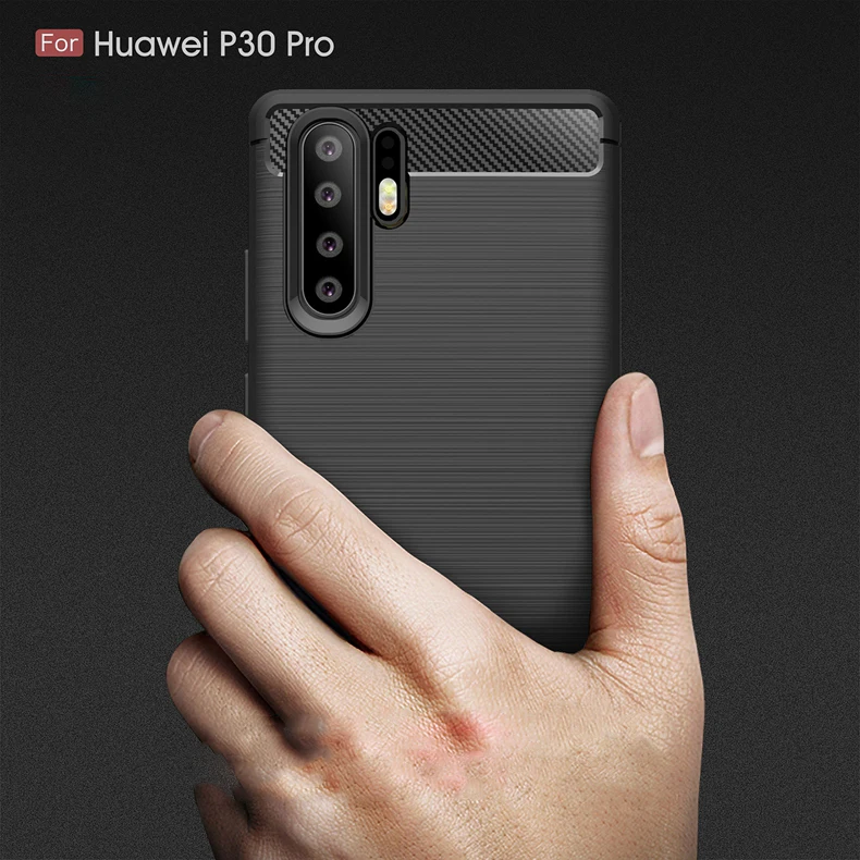 P30 Pro Защитный матовый чехол из углеродного волокна для Huawei P 30Pro силиконовый P30pro