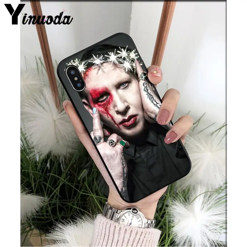 A9 Yinuoda Мэрилин Мэнсон DIY печать рисунок чехол для телефона оболочка для Apple iPhone 8 7 6 6S Plus X XS MAX 5 5S SE XR чехол - Цвет: A9