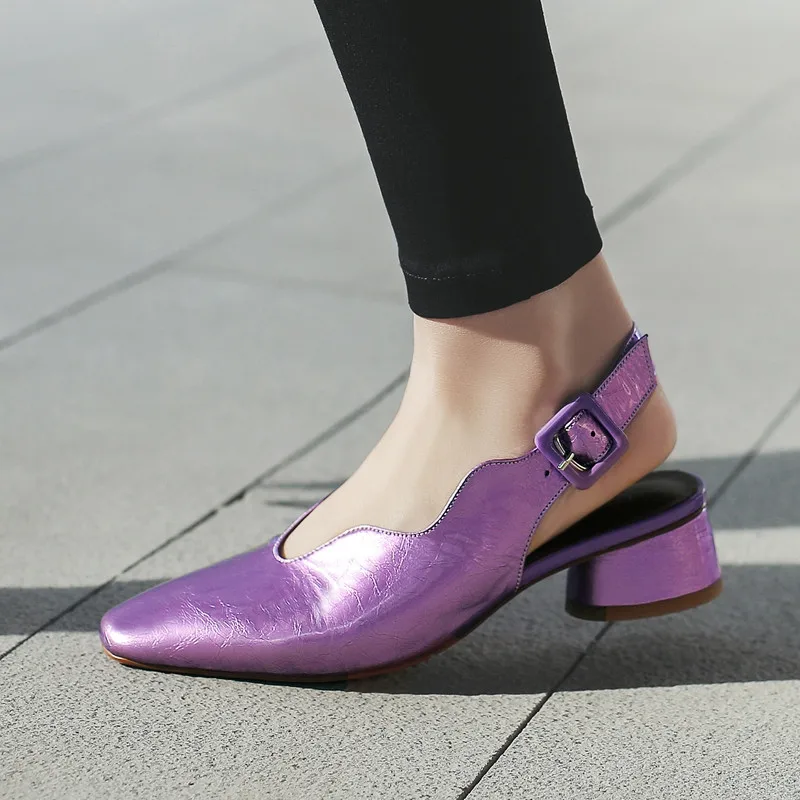 Женские блестящие туфли YMECHIC вечерние лодочки серого фиолетового цвета на