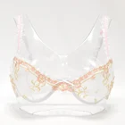 Бюстгальтер женский кружевной, прозрачный, с цветочным рисунком, 70, 75, 80, 85, 90, 95, 100 A, B, C, D, E, F, S, M, L, XL, XXL, XXXL