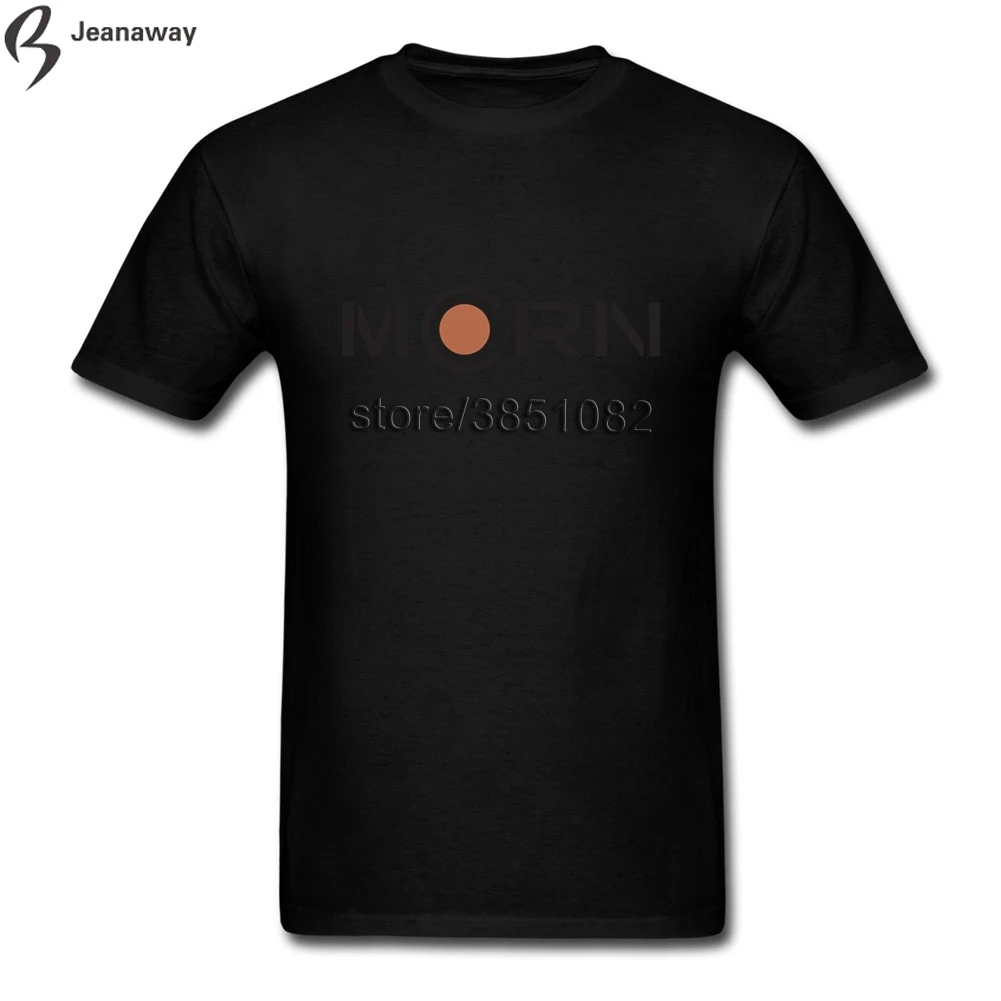 Полный хлопок раздолье mcrn Уникальный Черный Crewneck короткий рукав Для мужчин