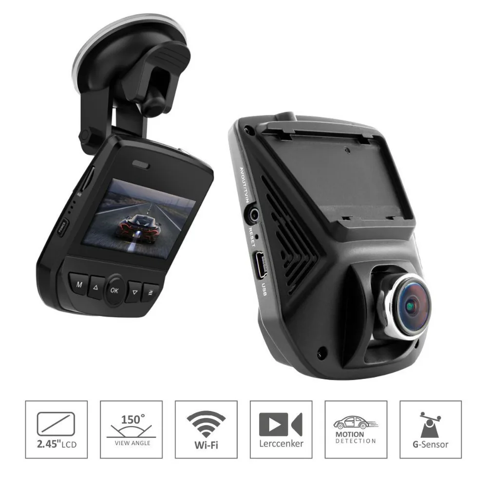 Скрытый Автомобильный видеорегистратор A305 Mini Full Hd 1080P с Wi Fi и IPS экраном 2 45 дюйма