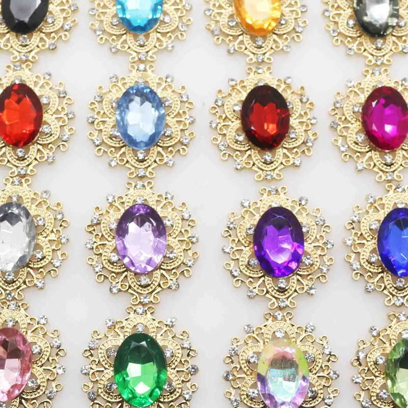 Акция 10 шт./лот 32*28 мм сплав акриловые пуговицы аксессуары пряжка для ювелирных