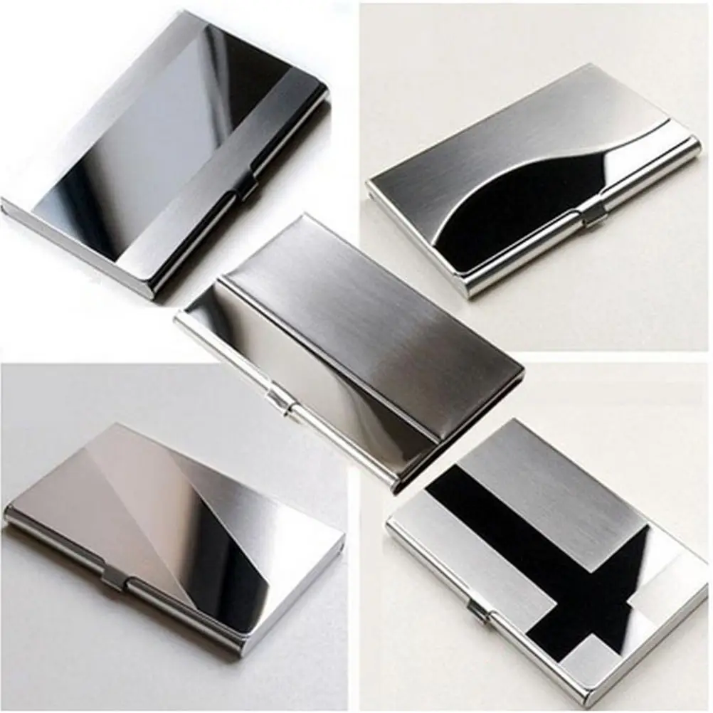 

Card Holders Waterproof Stainless Steel Silver Aluminium Metal Case Box Business