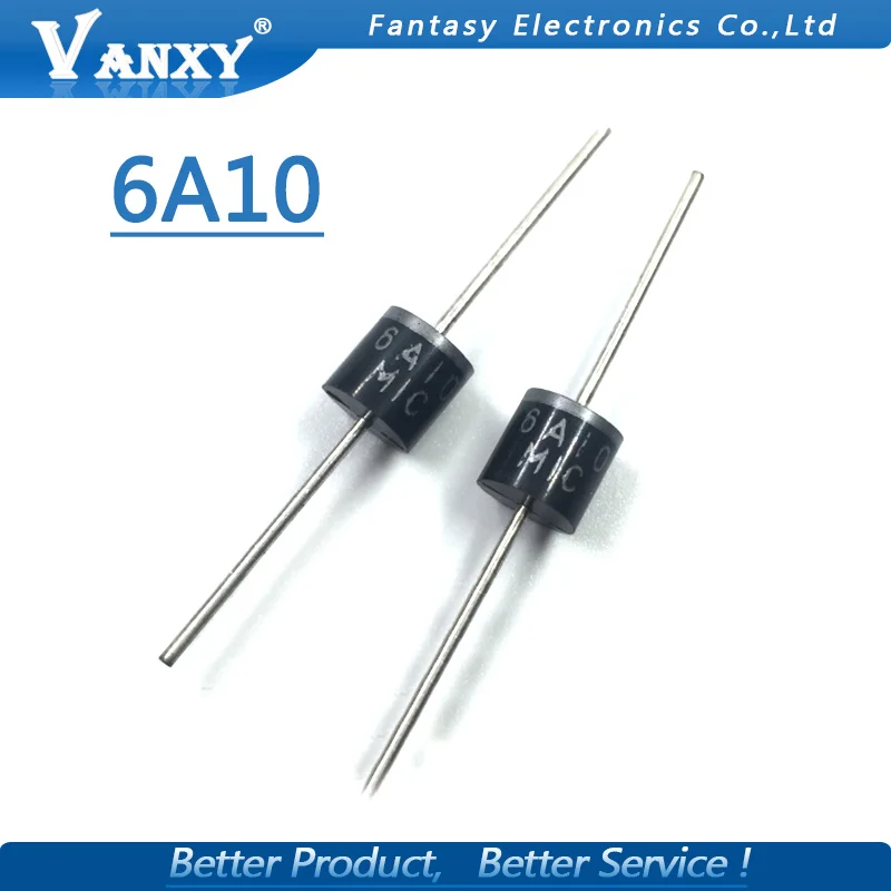 20 шт выпрямительный диод 6A 1000V R 6 6A10|diode 6a|rectifier diode6a diode |
