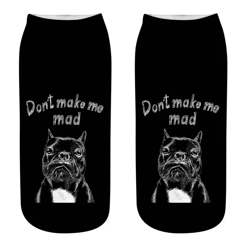 1 Dreamlikelin Kawaii Dog 3D принт женские носки 27 стилей золотой ретривер Schnauzer милые носки до лодыжки для женщин детей - Цвет: 1
