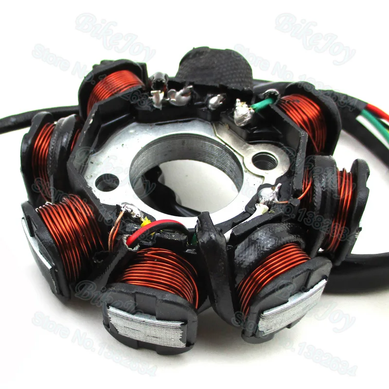 Магнитный статор зажигания переменного тока с 8 катушками для скутера GY6 50 куб. См