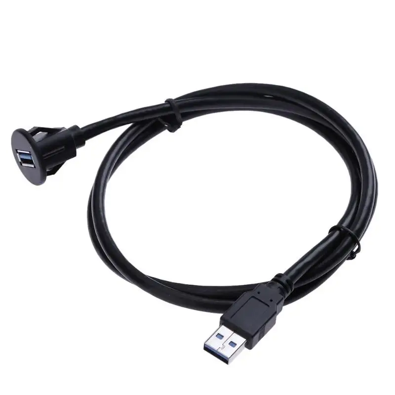 1 м/3 3 фута USB3.0 A Male to Female Black Single Port Flush Mount автомобильный Удлинительный кабель для