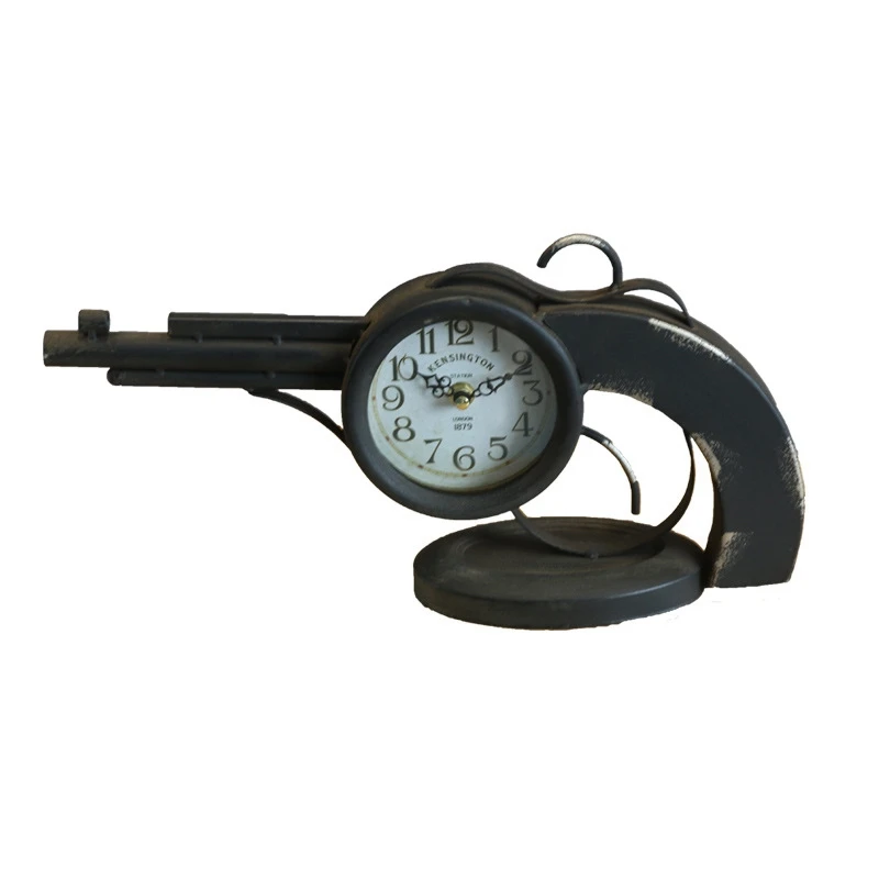 Креативные винтажные электронные настольные часы модель пистолета украшение