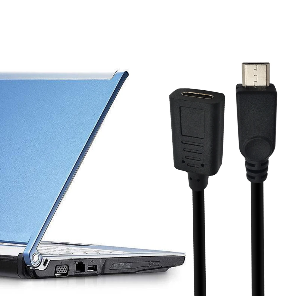 DANSPEED USB 3.1 Type C Female to Micro 5Pin Male Straight Left Right Up Down Head Charging Adapter Cable 25cm Length | Электроника