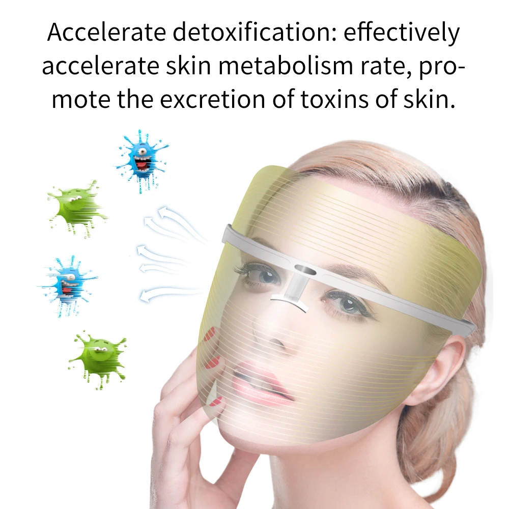 LED Light Photon Face Mask Skin Rejuvenation Wrinkle Removal Facial Spa Anti Spot Whitening Salon | Красота и здоровье