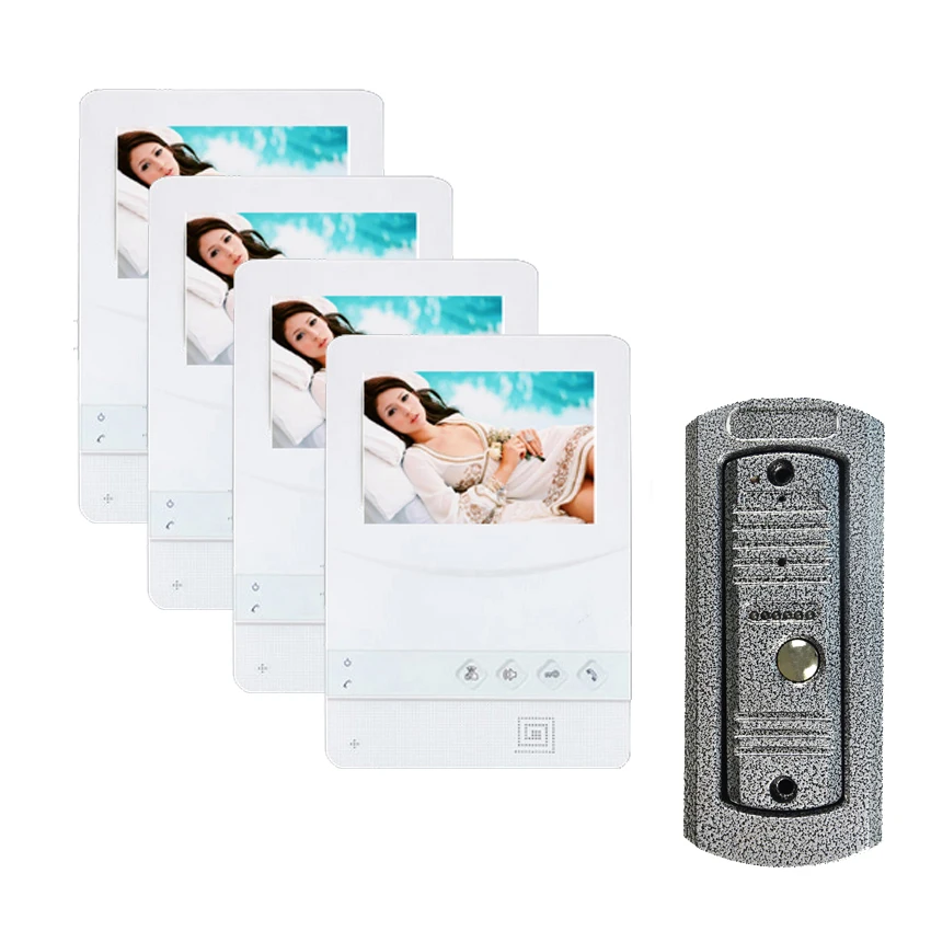 Домашняя безопасность 4 3 &quotTFT монитор ЖК-видео домофон водонепроницаемый ночное