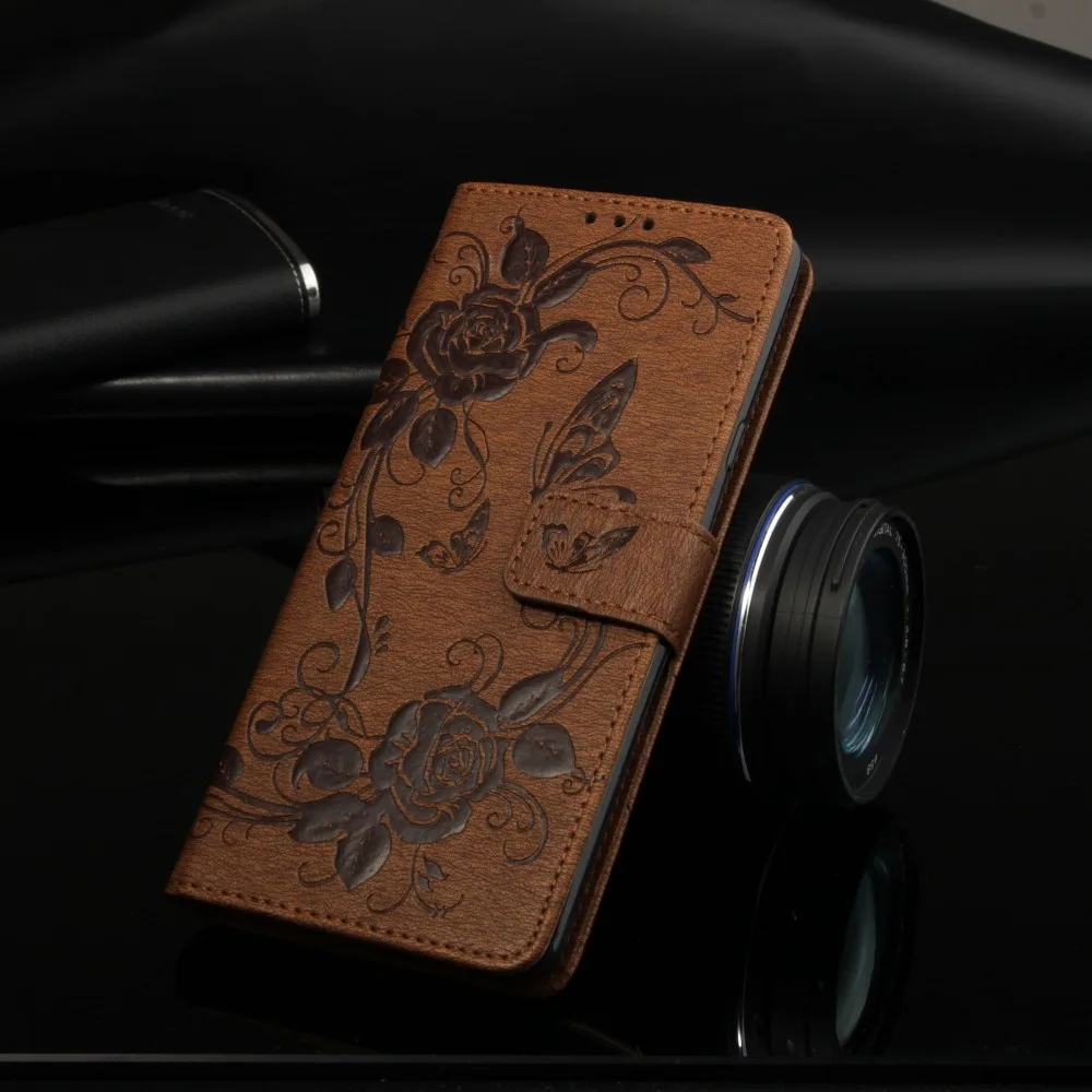 Бабочка двойной тиснение кожи карты сольц Kickstand чехол для iPhone 9 противоударный