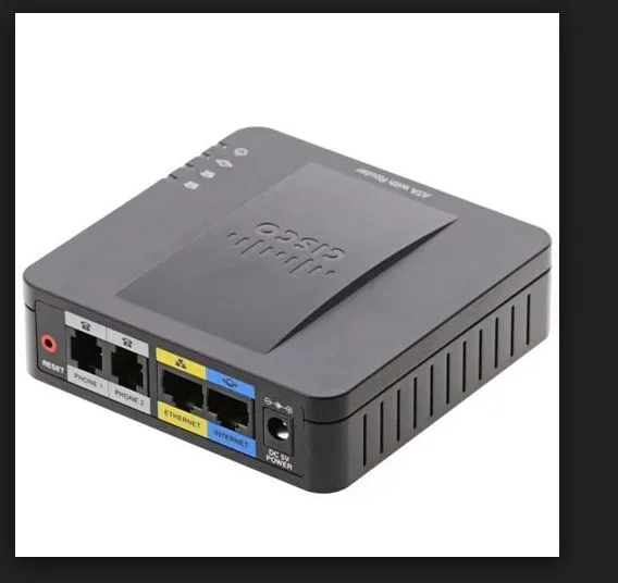 Новый сетевой телефон Linksys SPA122 2 FXS Lan WLAN ATA Voip речевой адаптер SIP с маршрутизатором