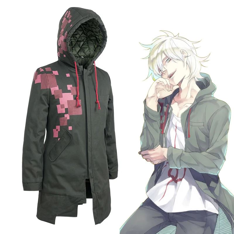 Супер данганронпа Komaeda Nagito утепленная длинная куртка с капюшоном костюм для
