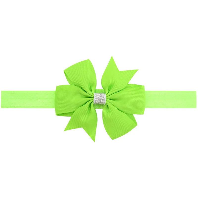 MIXIU 20pcs Shining Pinwheel Ribbon Bow Hairband Baby Headbands Elastic Hair Bands Handmade Kids Accessories | Детская одежда и
