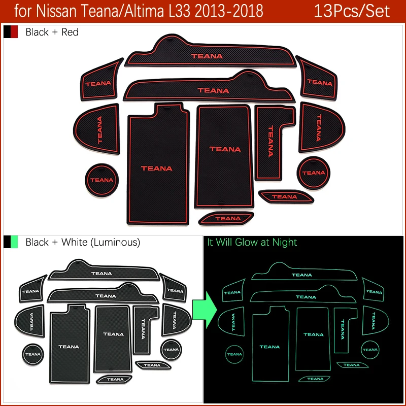 Противоскользящий коврик для ворот резиновый чашки Nissan Teana Altima L33 2013 2018