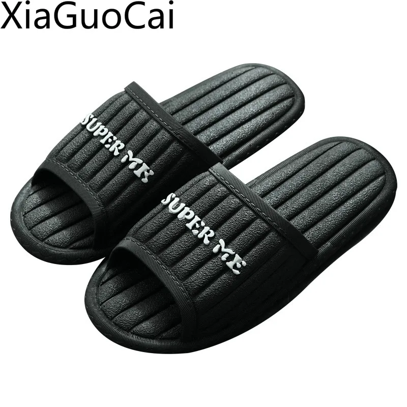 

2019 Summer New Unisex Slippers Men Fashion Indoor Slippers Non-slip Soft Bottom Home Bathroom Slides