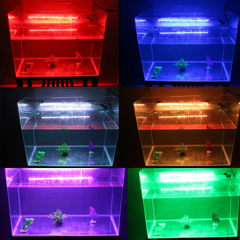 18 см RGB пульт дистанционного аквариума свет аквариума Водонепроницаемый 5050 SMD светодиодный свет бар лампа для аквариумов погружной ЕС США SAA Великобритания штекер