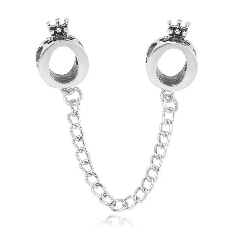 silver o crown Новинка, модный серебряный, розовый, золотой, Микки, Минни, Бабочка, безопасная цепочка, талисманы, подходят к оригиналу Pandora, браслет из бисера для женщин, Шарм - Цвет: silver o crown