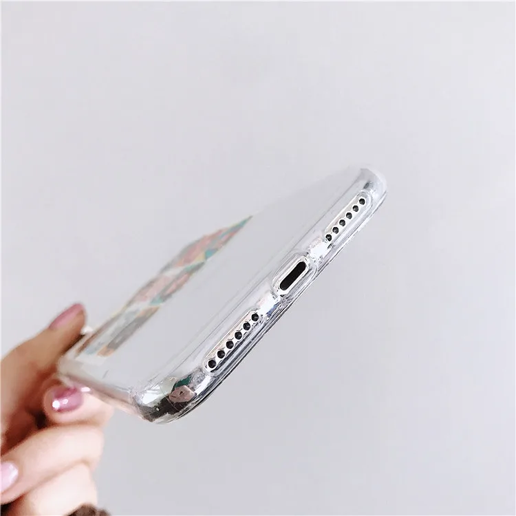 Funny Art illustration Korean Phone Case For iPhone X Xs XR XSmax 7 Puls 6 6S 8 Cases Soft TPU Clear Transparent Cover |