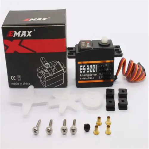 1 шт. Emax ES3001 RC части ABS Аналоговый сервопривод 37g для радиоуправляемого вертолета