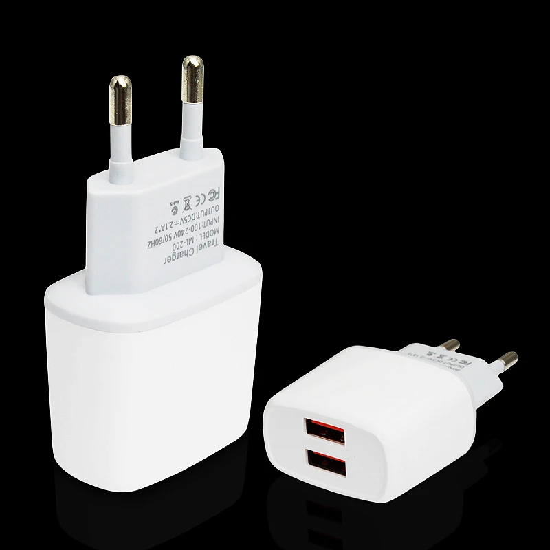 Сетевое зарядное устройство с двумя USB-портами 5 В 2 А | Мобильные телефоны и