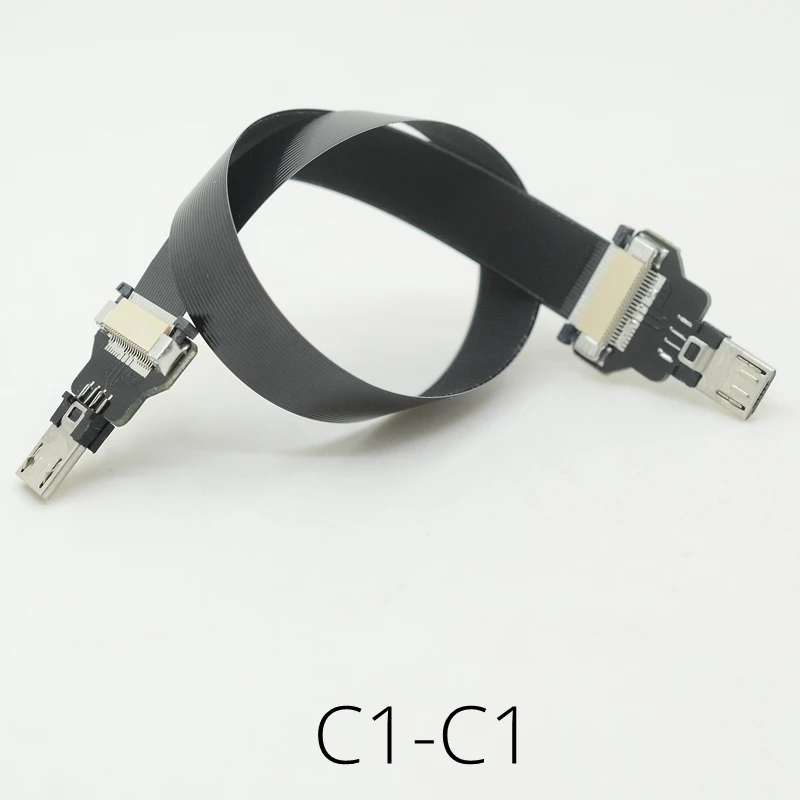 Кабель FFC USB 3 1 Type c FPV плоский тонкий ленточный кабель FPC Угловой Micro OTG к для